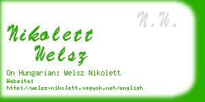 nikolett welsz business card